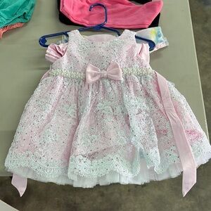 American Princess Pink Lace Formal Dress